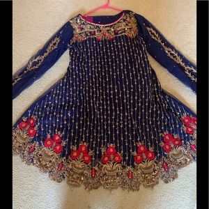 Beautiful navy blue frock suit